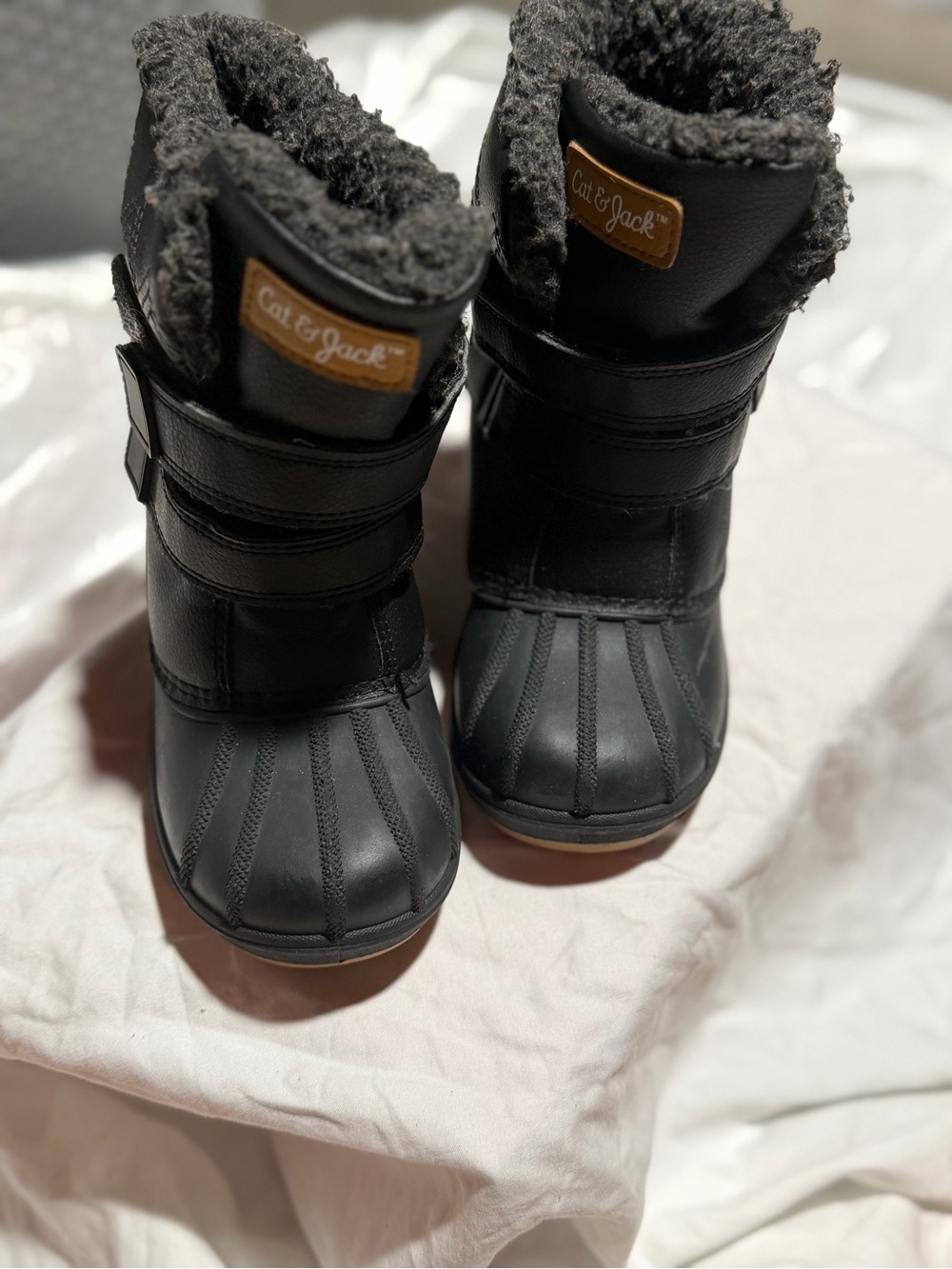 Cat & Jack Black Kids Waterproof Winter Boots